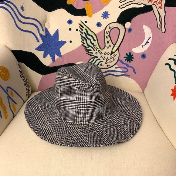 Anthropologie houndstooth hat new one size main image 3